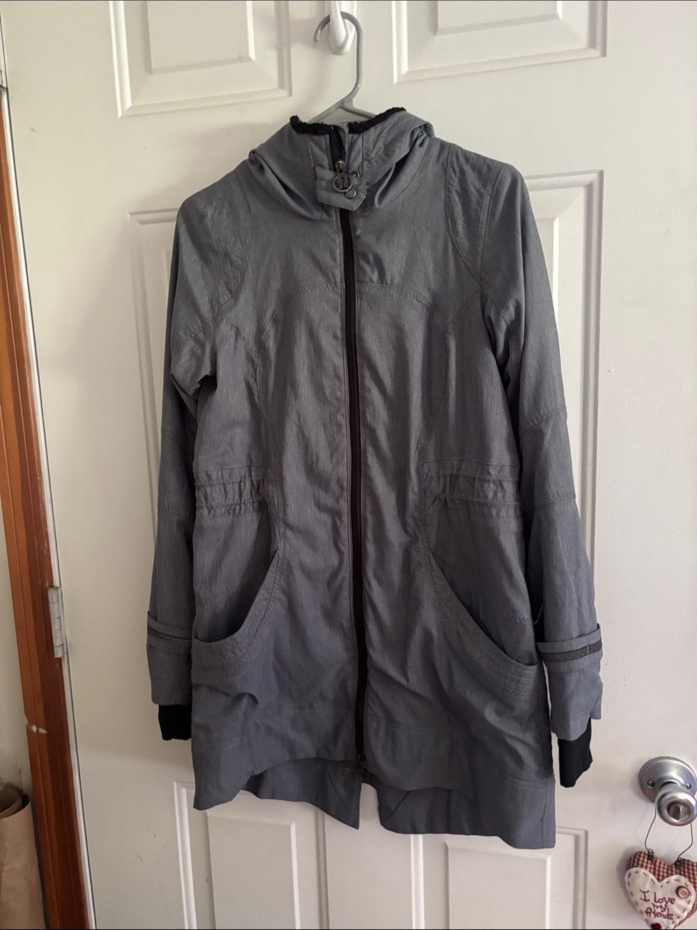 lululemon Women's Gray Hooded  Coat
